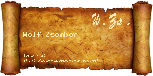 Wolf Zsombor névjegykártya